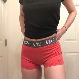 Peach Nike Spandex Shorts